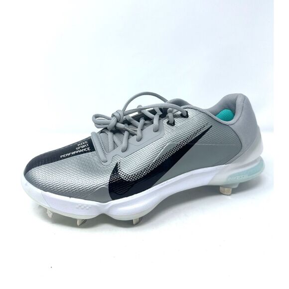 Nike men's 12 Force Zoom Trout 7 PRO Low Silver Baseball Cleats NEW DC9905 006 - Picture 4 of 9